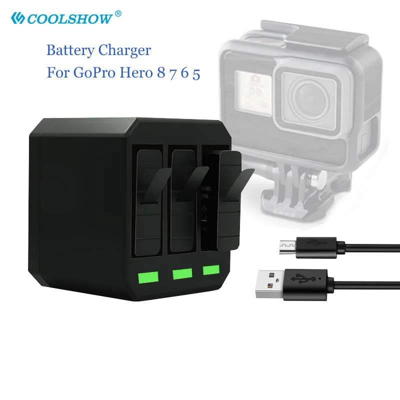 Для GoPro Hero 8 7 6 5 Black AHDBT 801 701 601 501 Аккумулятор для камеры 1220 мАч Зарядное