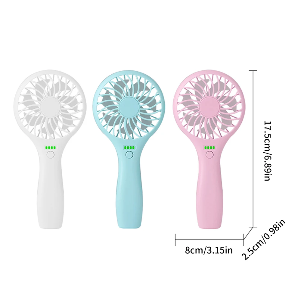 

Handheld USB Fan Cooling Mini Fan 3 Speed Air Cooler Fan LED Light for Car Home Y98B