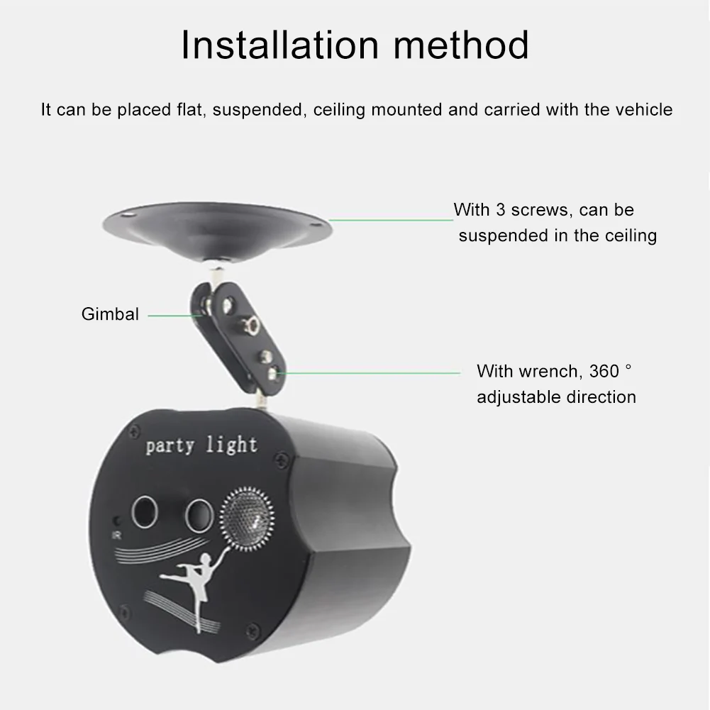 

USB Apple Laser Lamp LED Mini Projection Light 48 Patterns Colorful Starry Sky Projector Atmosphere Lighs for Bar Home KTV Decor