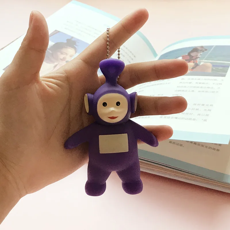 

Fashion Cartoon Figure Teletubbie Keychain Original Girls Women Teletubbies Key Chains For Children Christmas Gift Key Ring