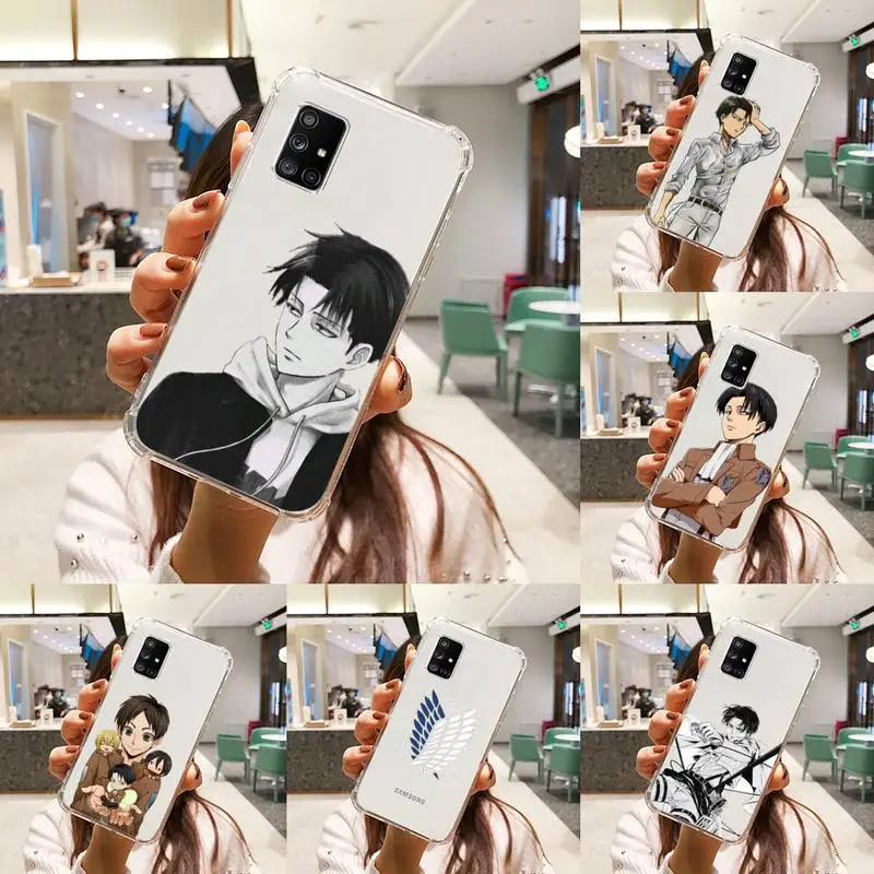

Anime Attack on Titan Phone Case Transparent For Samsung A51 A50 A71 A70 A81 M60S Note S21 S 20 10 9 8 11 E Plus Ultra