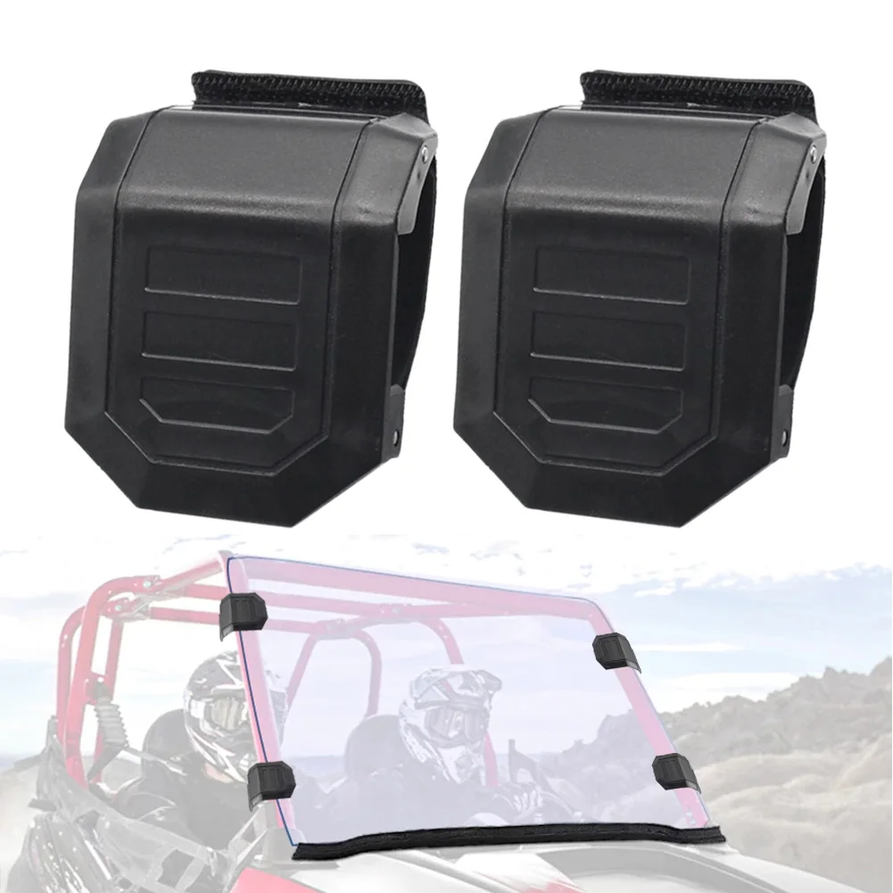 

1Pair UTV Universal Windshield Clamps Mounting Clamp Kit for Polaris RZR Can-Am Maverick x3 1000 Commander Honda Pioneer