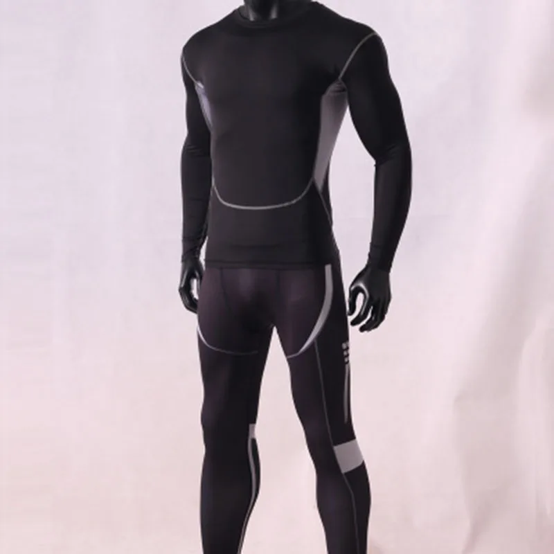 Спортивные мужские Компрессионные спортивные штаны для бега фитнеса