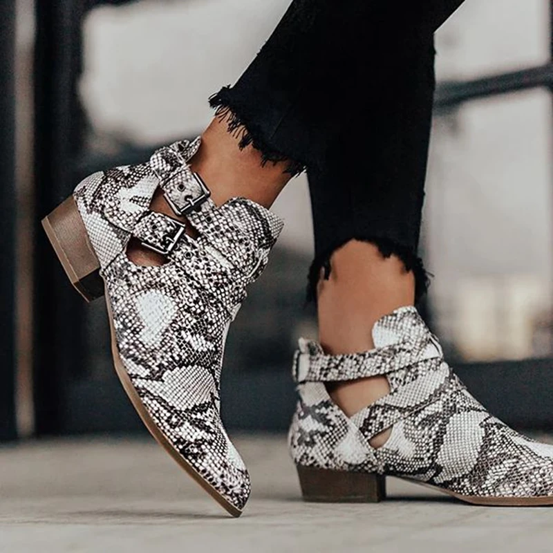 LOOZYKIT/Новинка 2019 года осенние женские ботинки на плоской подошве толстом каблуке