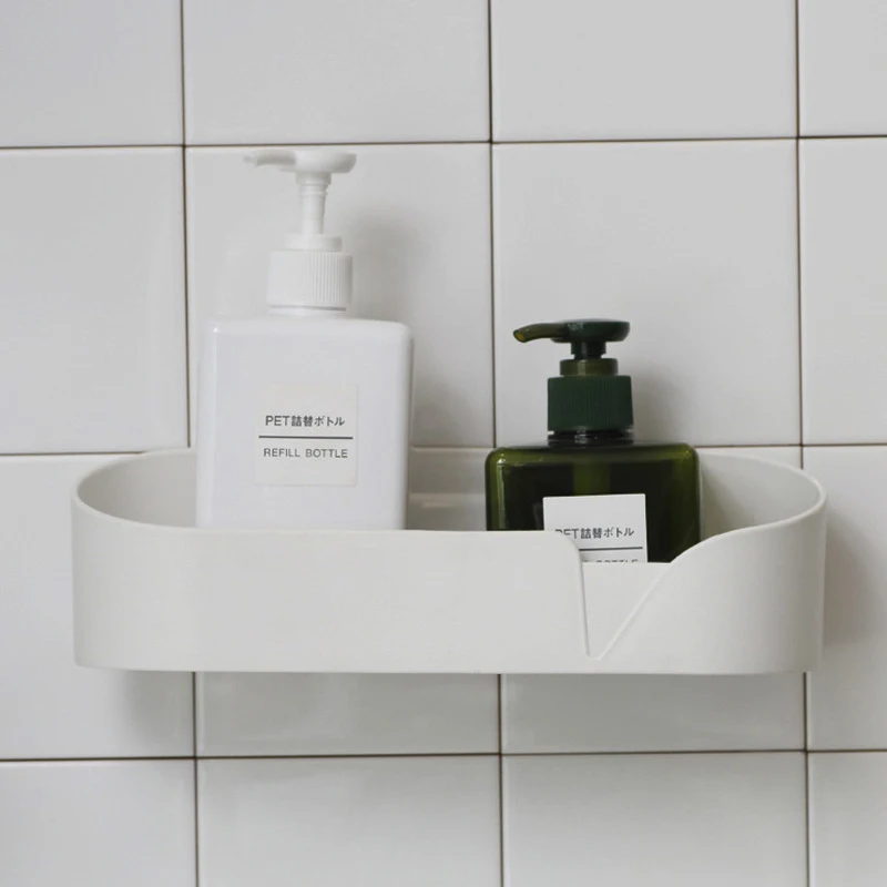 Настенная подвесная полка DSR3 для ванной Белый Органайзер без гвоздей держатель