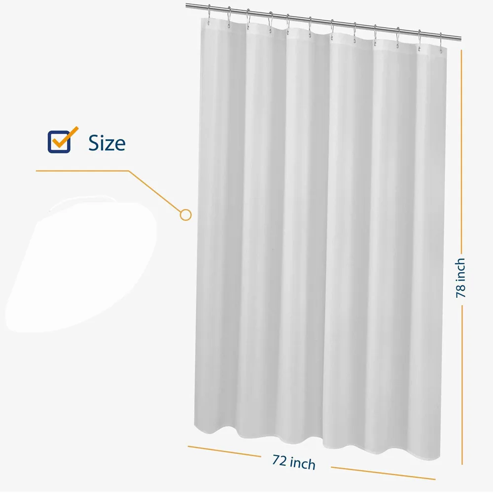 Ouneed занавеска для душа ткань устойчивая к плесени моющаяся водоотталкивающая