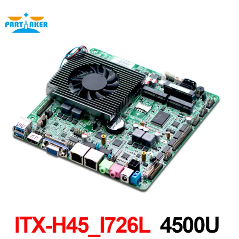 Parмягкий телефон Intel Core I7 4500U тонкая клиентская материнская плата AIO itx все в одном