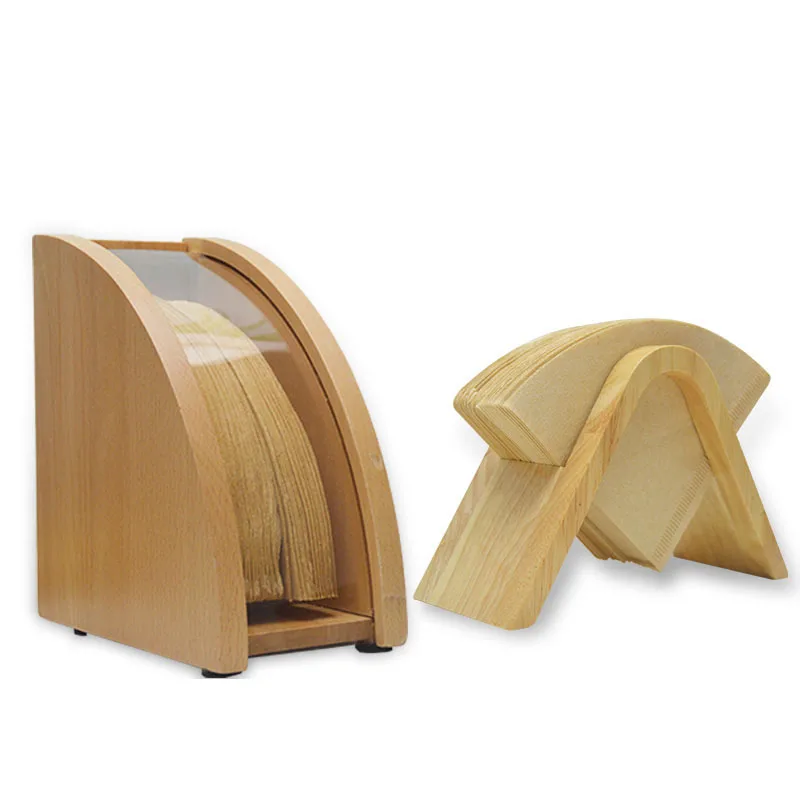 V60 держатель для бумажных фильтров пыли ручной ящик кофе из твердой древесины