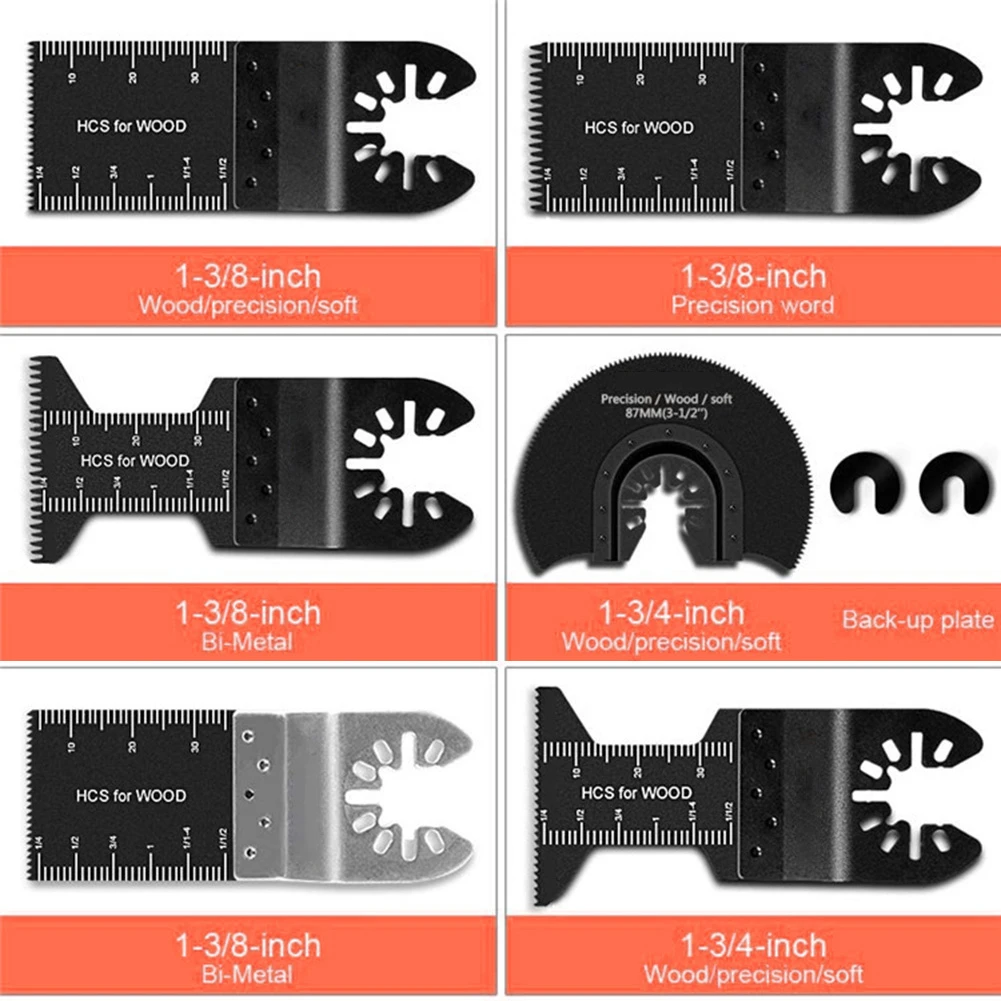

24pcs Metal Cutting Saw Blade Oscillating Saw Blades MultiTool Oscillating Saw Blades For Renovator Power Wood Cutting Tool Bits