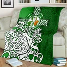 Ирландские флаг-ТРИЛИСТНИК с кельтский крест фланелевое одеяло 3D принт детское одеяло домашней жизни подушка самолет Портативный выбрасывающимся одеялом