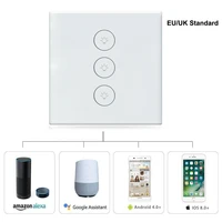 diy led u home 3 gang voice control smart wifi wall switch compatible with alexa google home for diy your smart home smart life