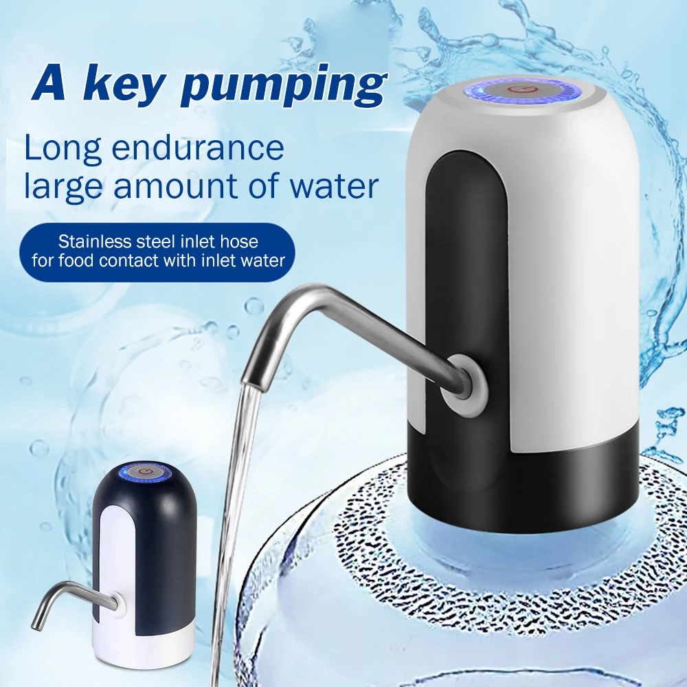

Electric Water Dispenser Portable Smart Wireless USB Charging Drinking Water Bottle Pump Automatic With Stainless Steel Pipe