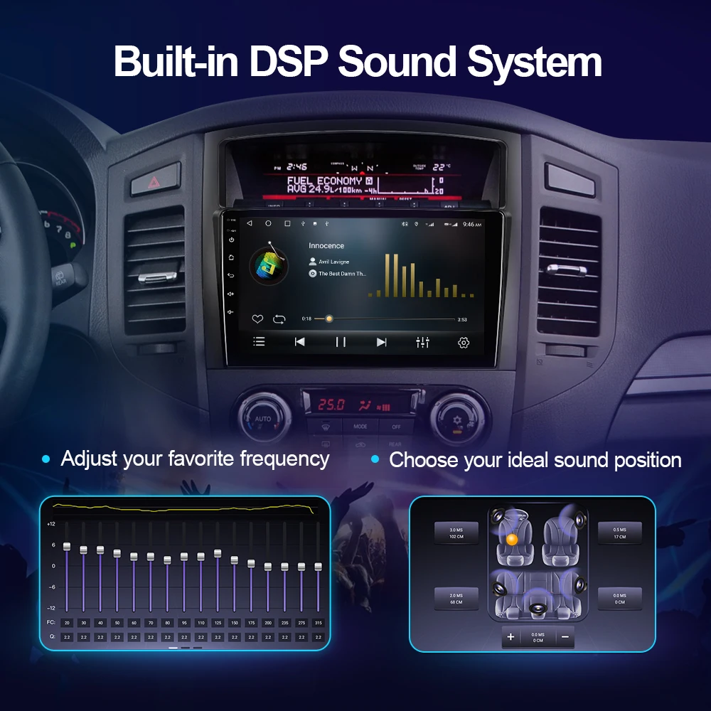 $74.37 EBILAEN Multimedia Car Radio For Mitsubishi Pajero 4 V80 V90 2006-2014 Android 10.0 GPS Navigation Wireless Carplay QLED Camera