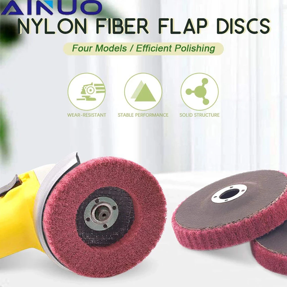 Полировальный круг с клапаном из нейлонового волокна 5 дюймов нетканый