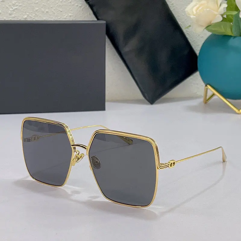 

2021 France Fashion Metal Oversize Rectangle Frames Women's Sunglasses Classic SU Luxurious UV400 Polarized Lady Eye Glasses
