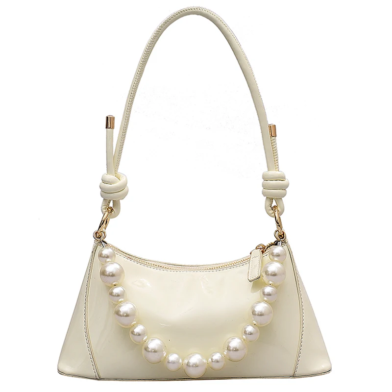 

Simple Style Small PU Leather Crossbody Bags For Women 2020 beads design Shoulder Handbags Female Travel Hand Bag