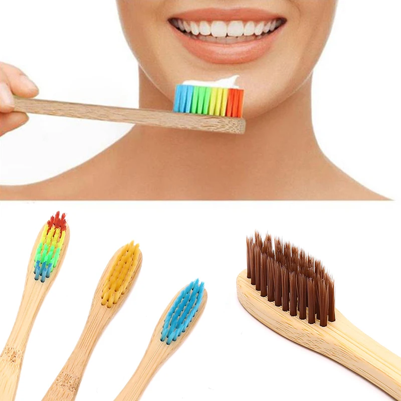 

5Pcs Colorful Natural Bamboo Toothbrush Soft Bristle Teeth Whitening Bamboo Toothbrushes Soft Dental Oral Care
