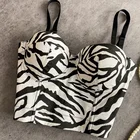 Женский корсет с чашками пуш-ап и принтом Зебра