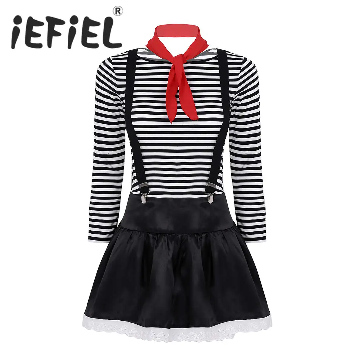 Женский костюм для косплея Mime взрослых костюмы французского художника клоуна