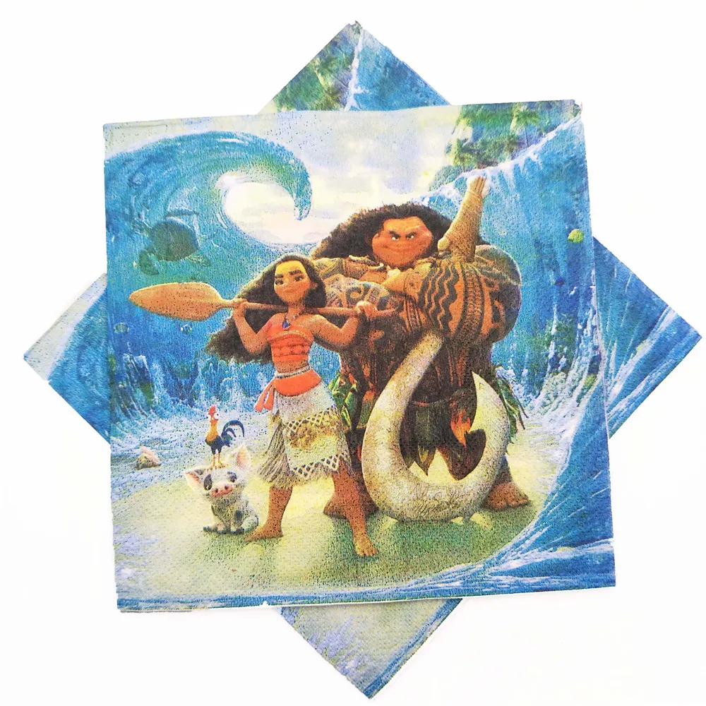82 шт. вечерние столовые приборы Moana поднос баннеры украшения для вечеринки на день рождения коробка конфет вечерние принадлежности одноразовая посуда favorit