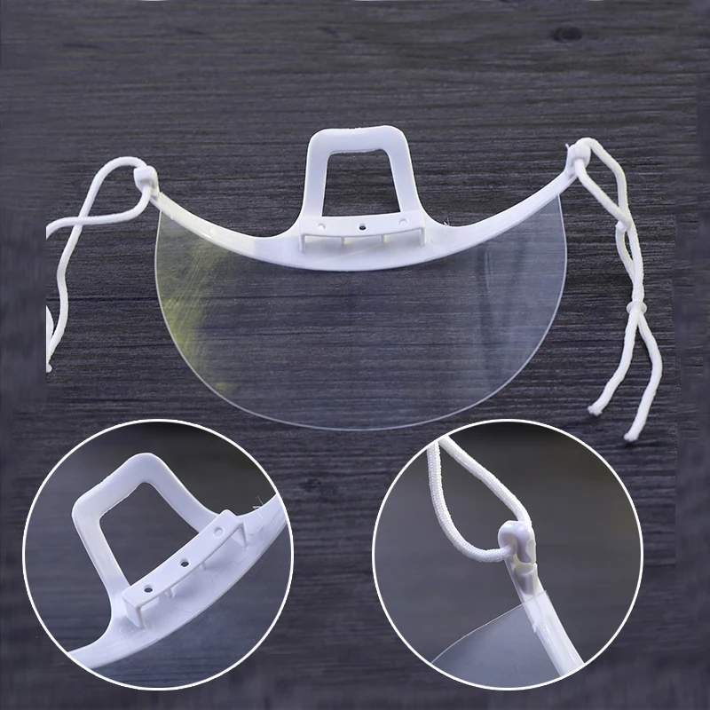 

5pcs/lot Transparent Masks Permanent Anti Fog Catering Food Hotel Chef Waiter Plastic Kitchen Restaurant Masks Kitchen Tools