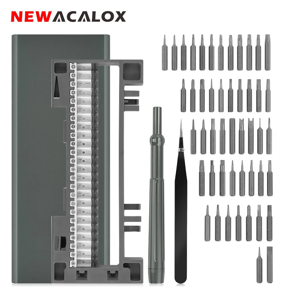 Набор прецизионных мини отверток NEWACALOX 50 шт. Магнитная отвертка ручные