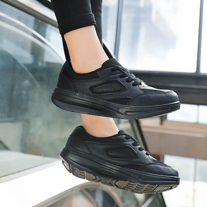 

Pink Yellow Sports Shoes Thick Bottomed Designer Sneakers Traking Women's Winter Sport Shoes Dame Black Running Shoes Tennis