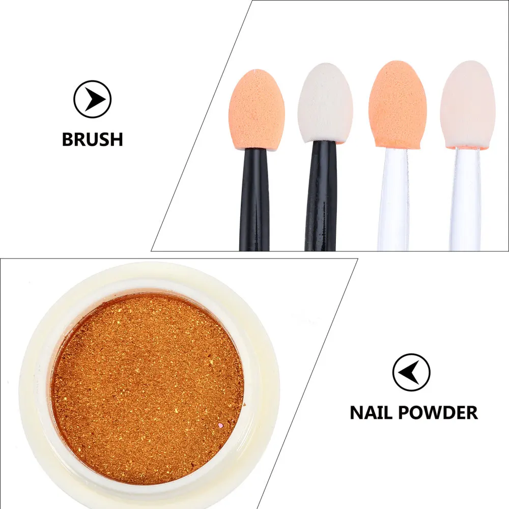 

7pcs Nail Art Mirror Effect Nail Powder Nail Art Glitter Powder with Brushes