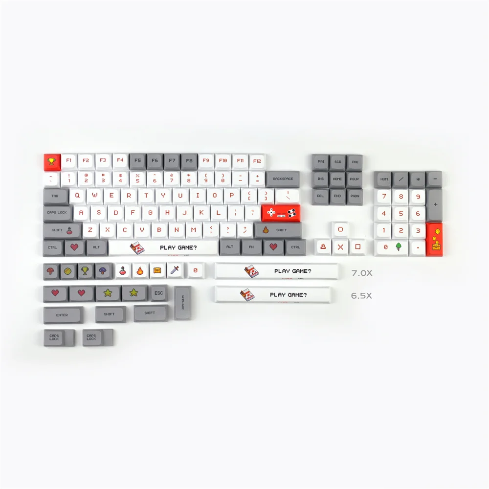 

Колпачки для клавиш XDA Profile Mario с сублимационной печатью PBT 6U 6.25U 7U для клавиатуры GH60 GK61 GK64 87 96