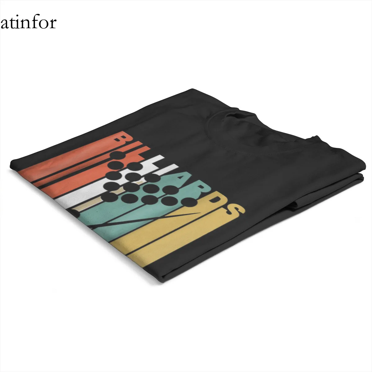 Ретро Стиль бильярдных шаров силуэт футболки на заказ черный графический аниме