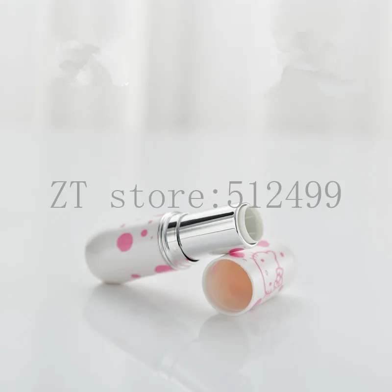 

5/10/30/50PCS Empty 12.1mm Cartoon Lipstick Tube White Lip rouge pipe shell red cat patter lip balm refillable package container