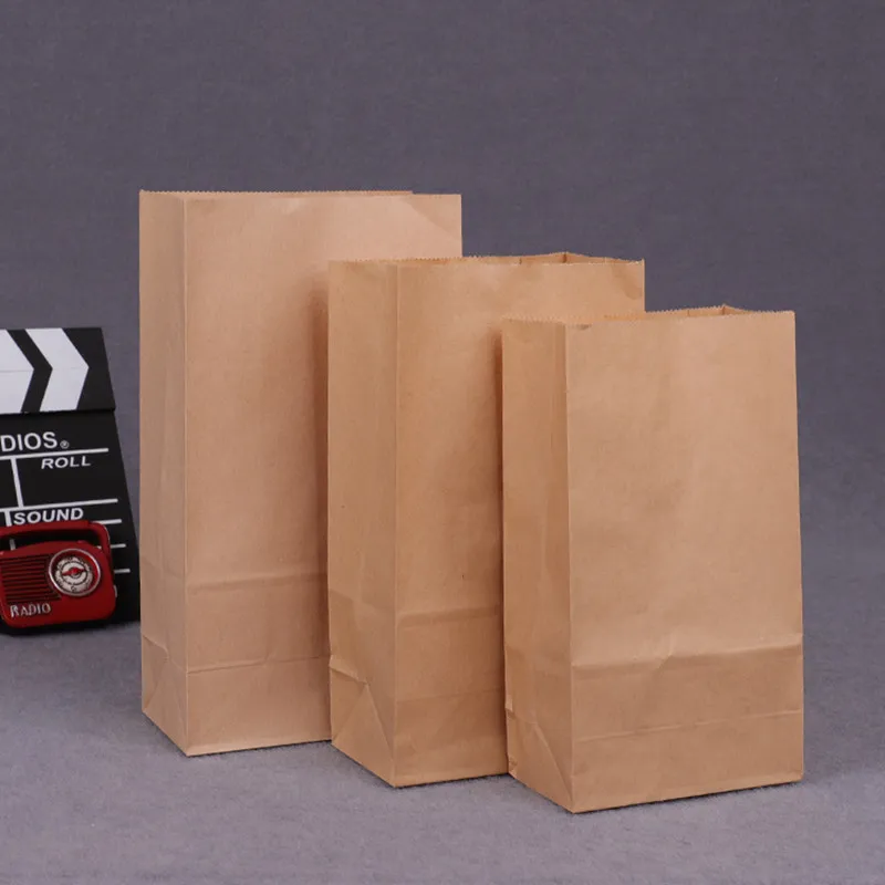 10 шт. крафт Бумага сумки Еда Чай небольшие подарочные пакеты Сэндвич Хлеб