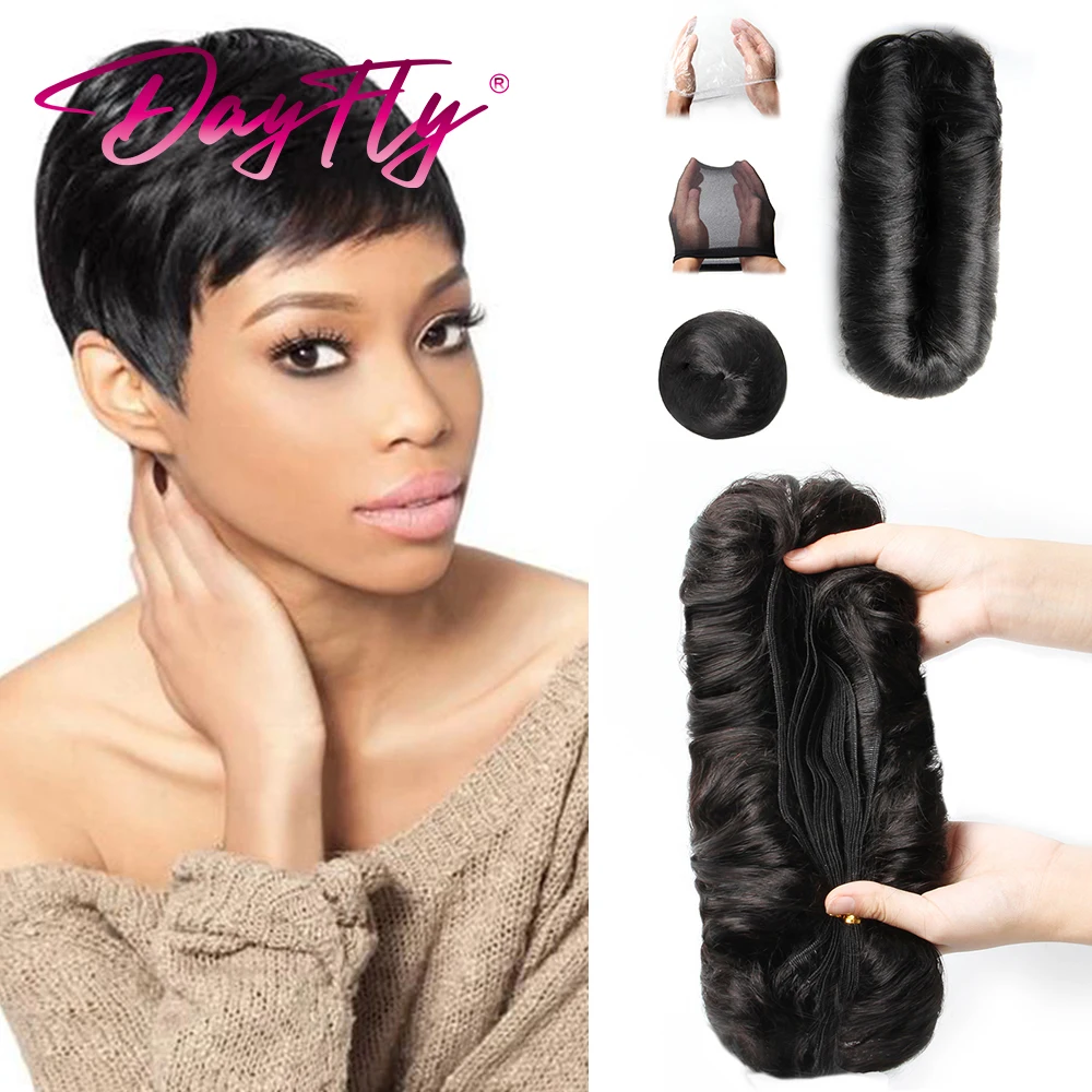 

Дешевые пакеты с застежкой пучки человеческих волос Ombre с машинной застежкой бразильские волосы дешевые короткие пучки волос для женщин