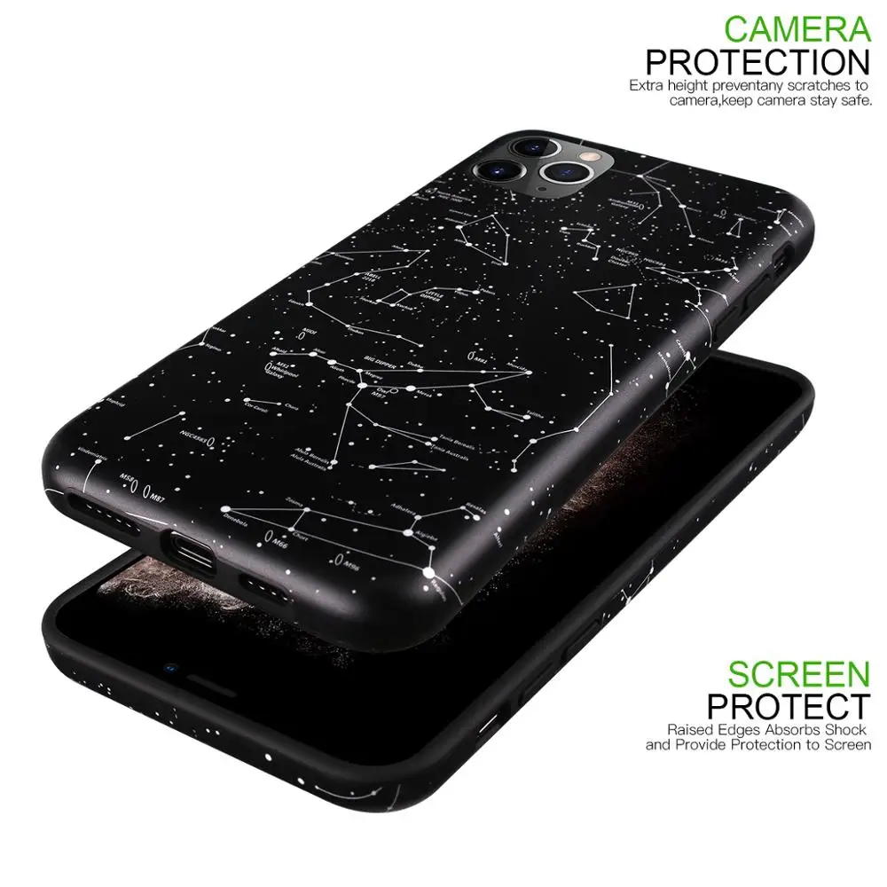 Чехол для телефона Netarlier с созвездием iPhone11 Pro Max 7Plus 8 XR Xsmax ix xs защитный черный