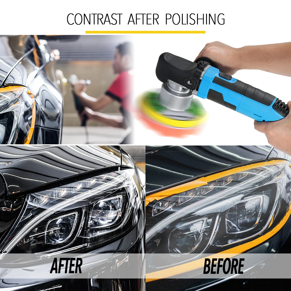 Регулируемая 6 скоростная мини полировальная машина двойного действия для