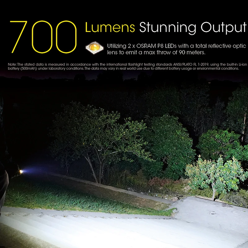 NItecore наконечник SE 700 люмен 2 x лампа ксеноновая OSRAM P8 светодиодный с Перезаряжаемые