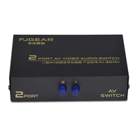 2 port av rca switch 2 in 1 out composite video lr switcher selector box for dvd player snes n64 ps23 game consoles