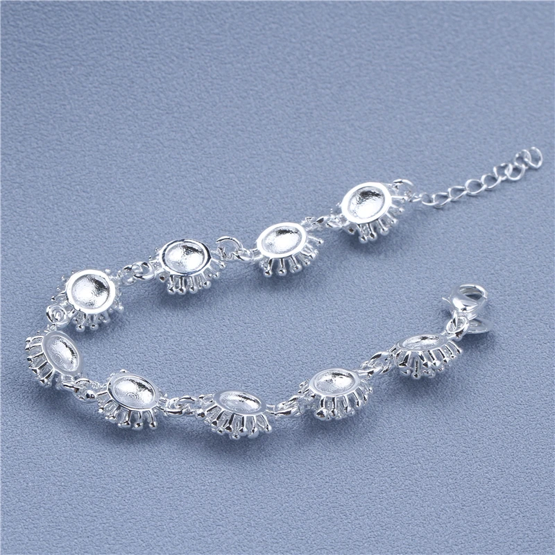 

Flower Link Bracelet Toggle Clasps Jewelry for Women Girls Hand Chain 19CM Summer Accessories Bracelets Type