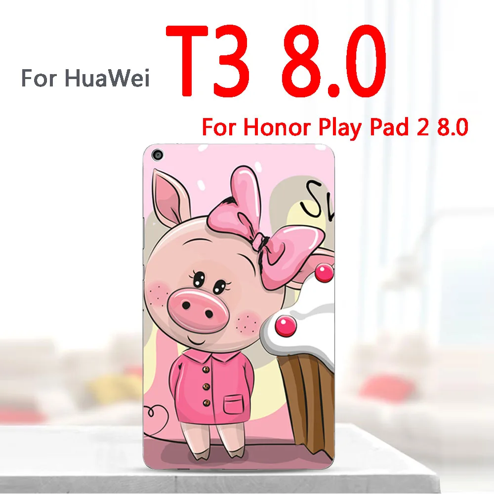 Роспись Tablet крышка для huawei Mediapad Медиа Pad T3 10 8 7 3g 7g3 AGS-W09 L09 KOB-L09 W09 для игровой площадки 2 9,6 8 силиконовый чехол - Цвет: T3-8-dan gao zhu