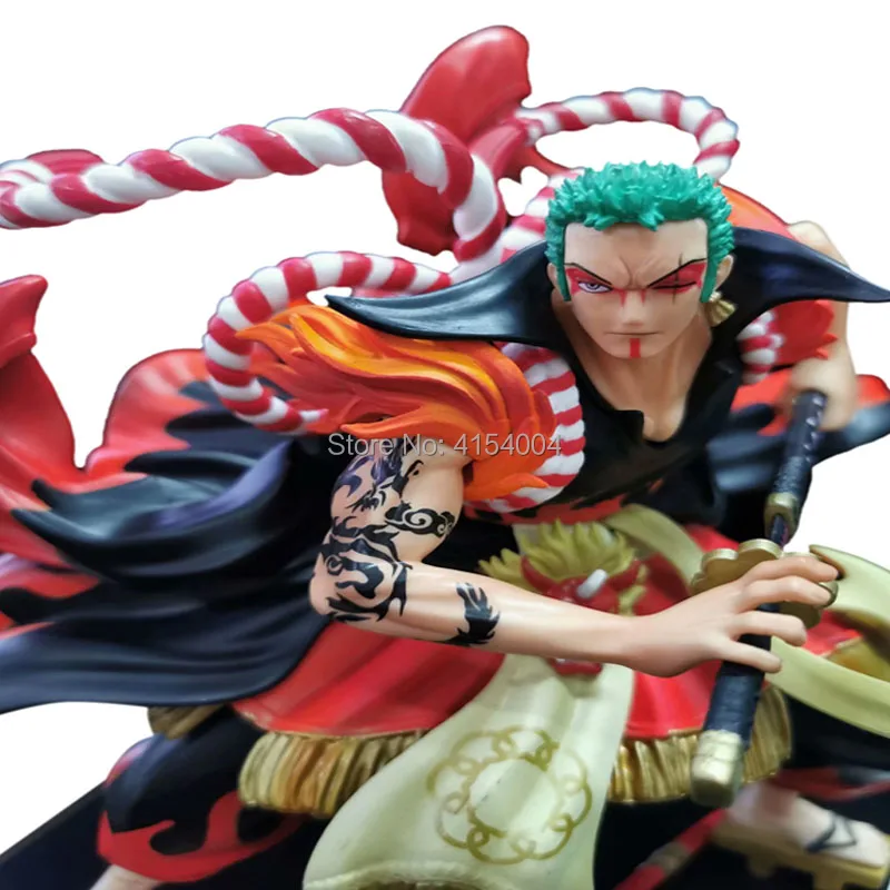 Аниме One Piece GK Roronoa Zoro Kabuki 24 см ПВХ фигурка Коллекционная модель Игрушечная