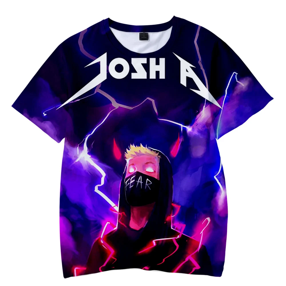 Футболка оверсайз с круглым вырезом коротким рукавом и 3D-принтом | Мужская одежда