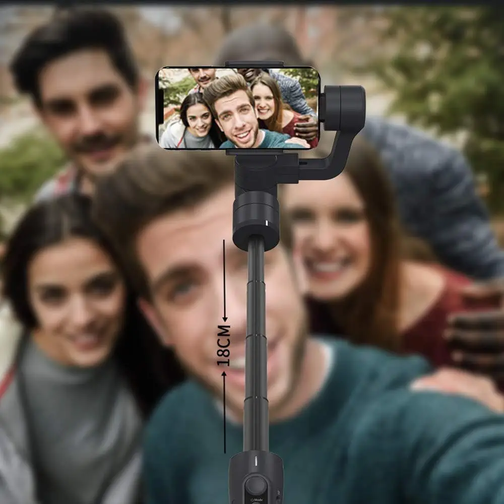 FeiyuTech Vimble 2 Feiyu 3-осевой Карманный карданный стабилизатор для смартфона, растяжимый шест Штатив для iPhone X 8 XIAOMI samsung
