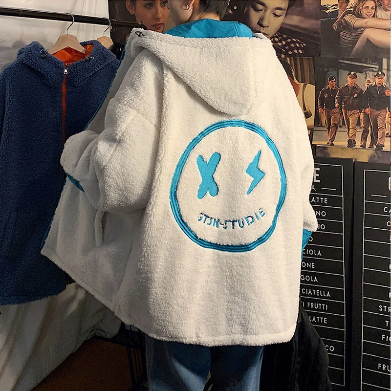 Куртка плюшевая Тедди с капюшоном для мужчин и женщин толстая модная корановая