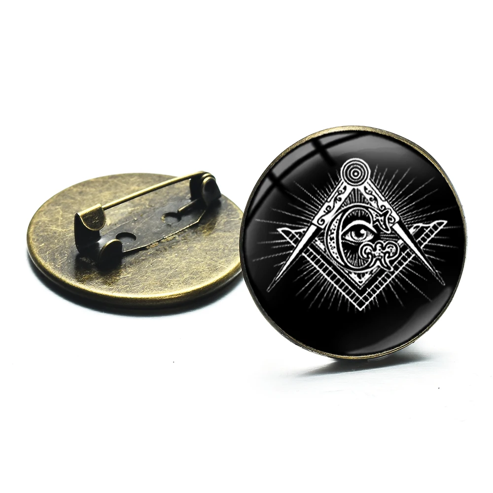 SIAN символ масонов значок отворот контактный глаз иллюминатов Компасы бронзовые