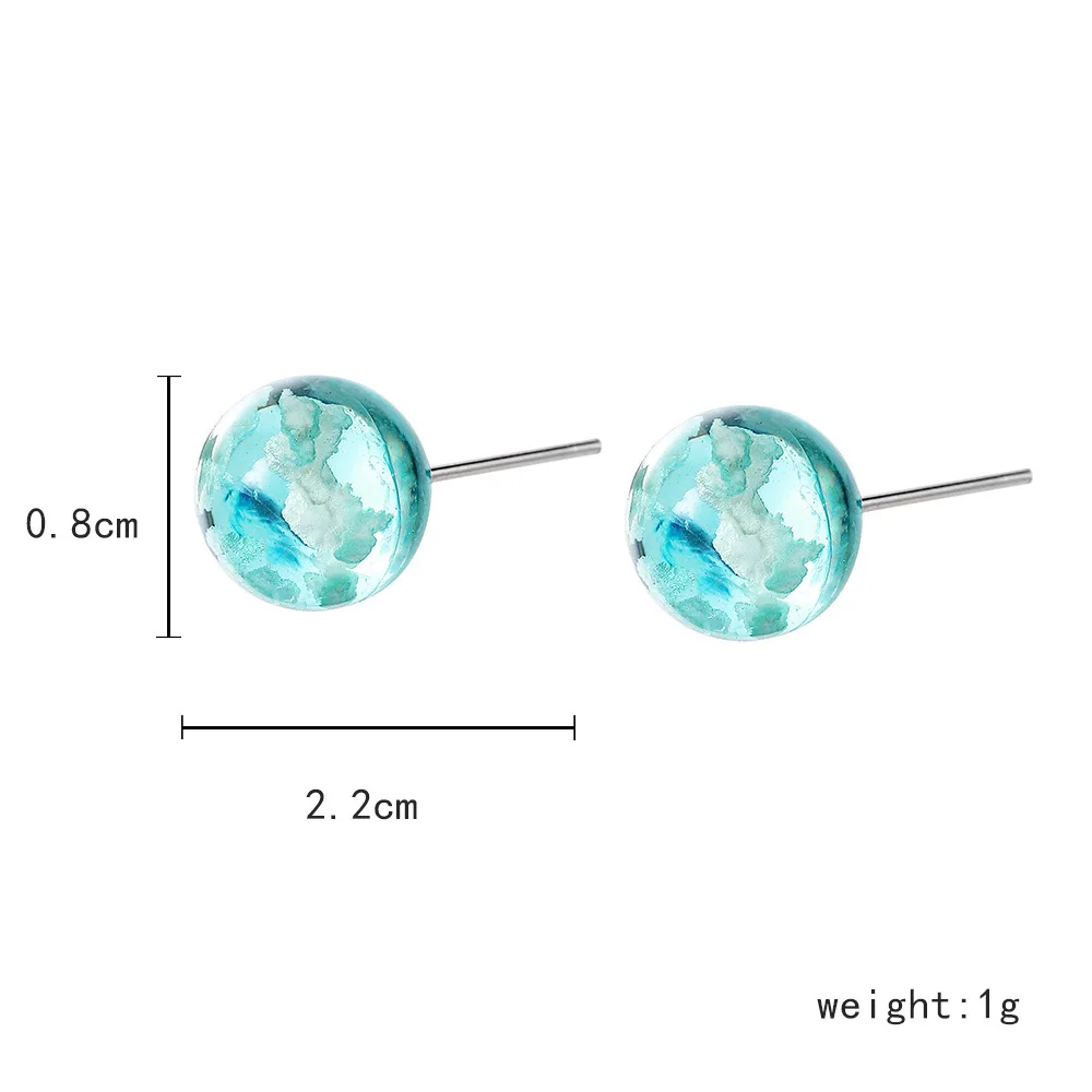 

Resin Balls Crescent Moon Pendant Necklace For Women White Sky Blue Cloud Necklace Fashion Jewelry Girlfriend Gifts