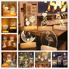 Светодиодный ночной Светильник ИД Мубарак Рамадан Рождественская гирлянда пасхальное Baby Shower подарки на день рождения с изображением единорога вечерние Декор Свадебные украшения