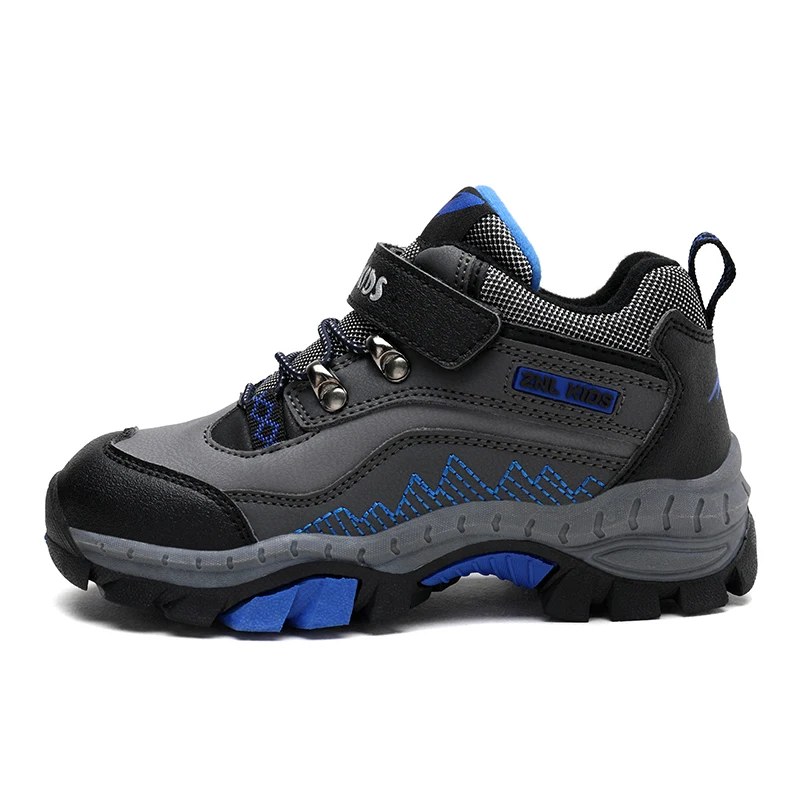 

Winter Kids Hiking Shoes Super Warm Plus Cotton Boy Sneakers Non-slip Leather Waterproof Boots Teenager Trekking Climbing Shoes