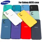Чехол A03s для Samsung Galaxy A03S A 03S, Шелковый силиконовый чехол, оригинальный высококачественный мягкий на ощупь защитный чехол, 14 цветов
