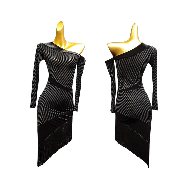 Платье для латиноамериканских танцев с открытыми плечами|Латинский| |