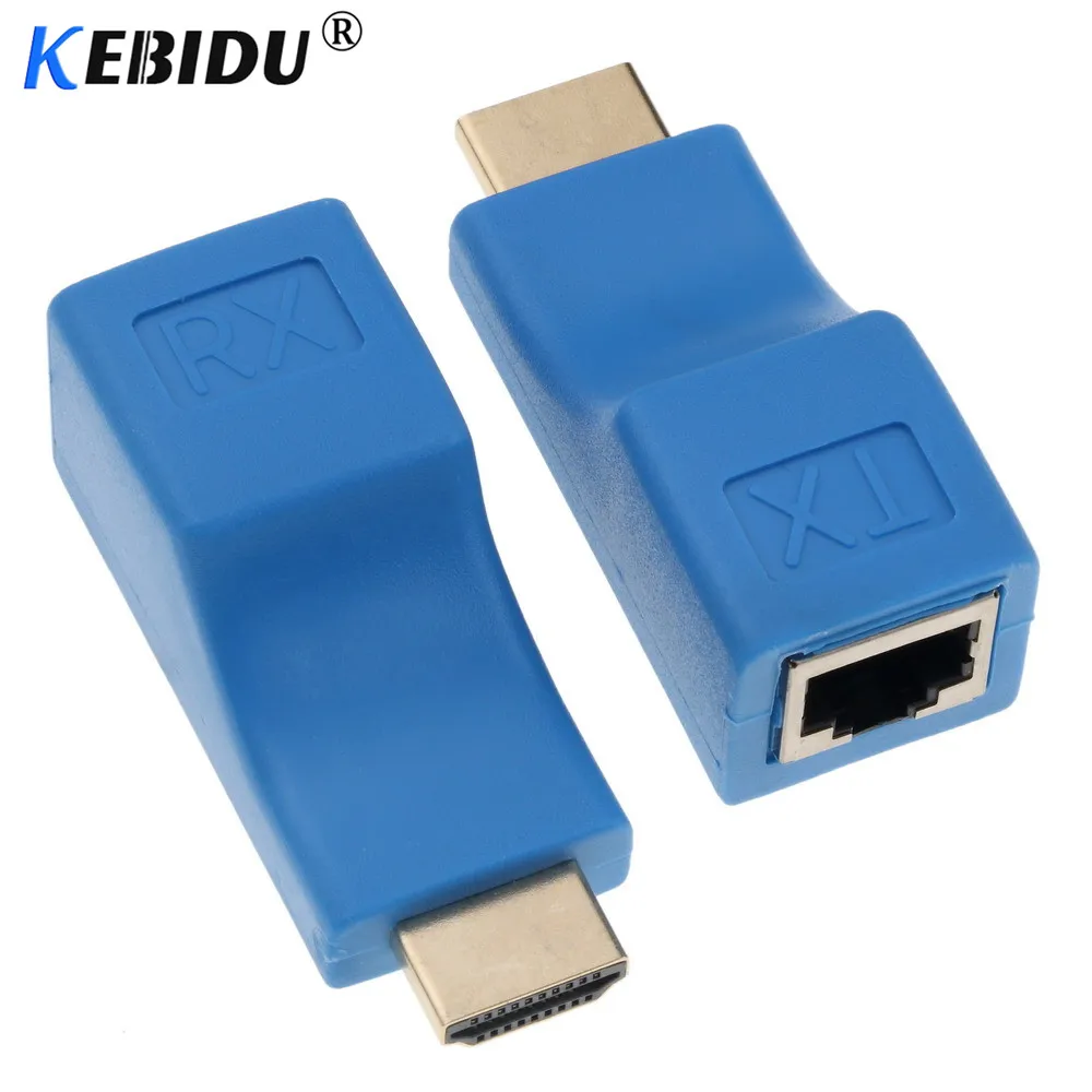 Одинарный RJ45 HDMI совместимый удлинитель CAT5E/6 UTP 30M ретранслятор 4K * 2K и разрешение